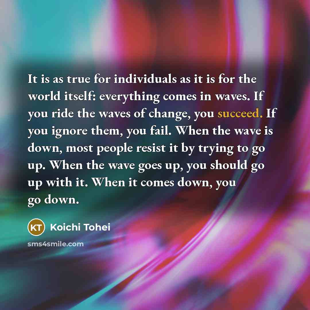 “It is as true for individuals as it is for…” quote by Koichi Tohei