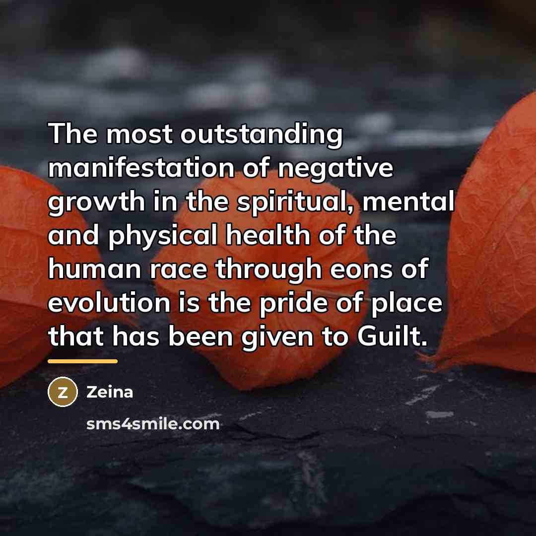 “The most outstanding manifestation of negative growth in the spiritual,…” quote by Zeina