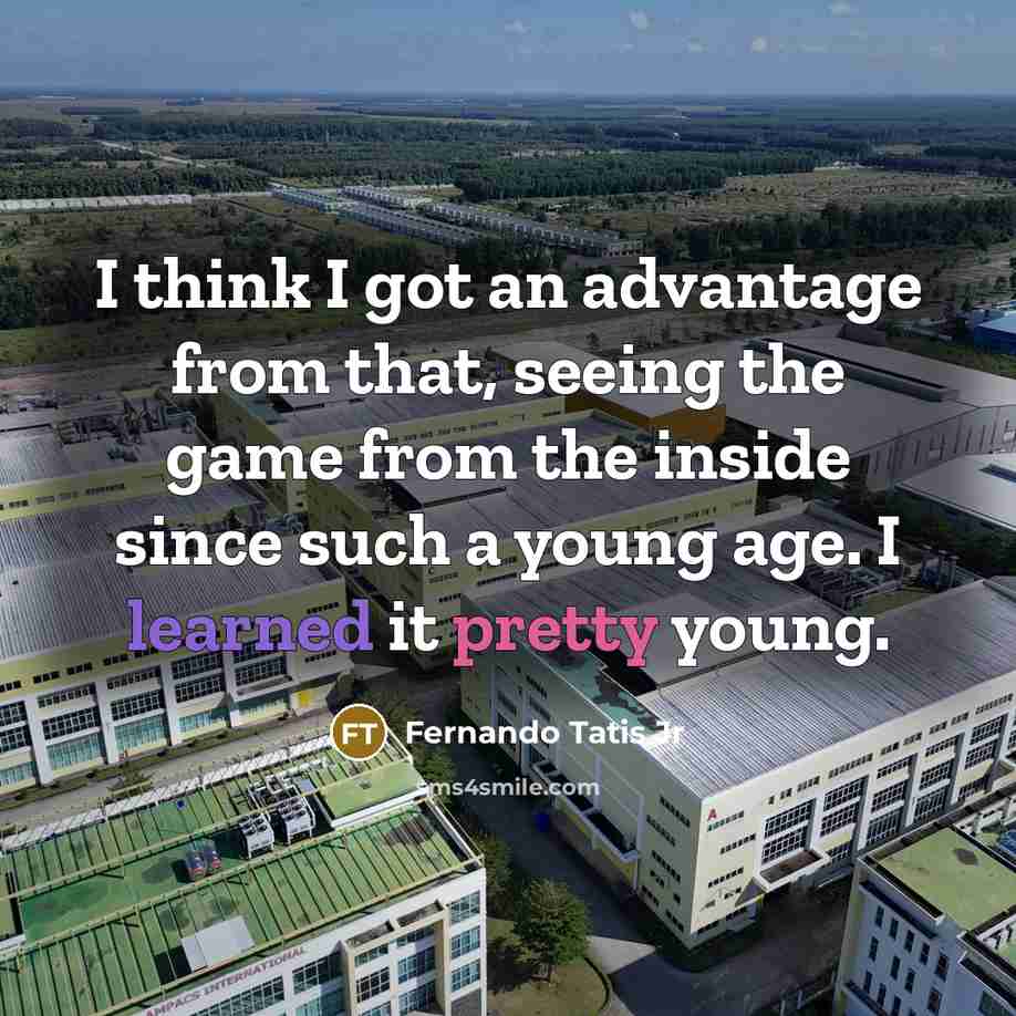 “I think I got an advantage from that, seeing the game from the inside since such a young age. I learned it pretty young.” quote by Fernando Tatis Jr
