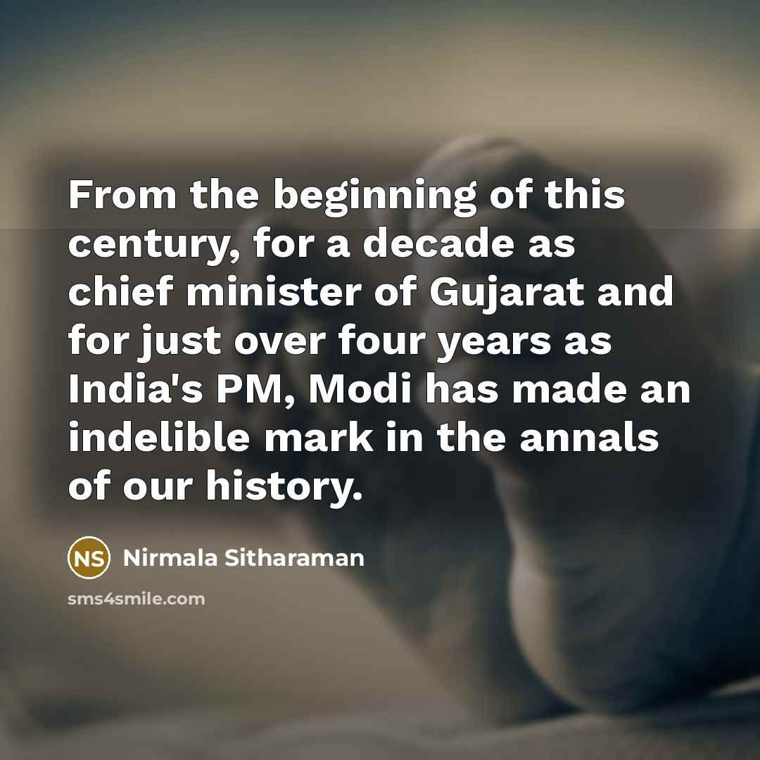 “From the beginning of this century, for a decade as…” quote by Nirmala Sitharaman