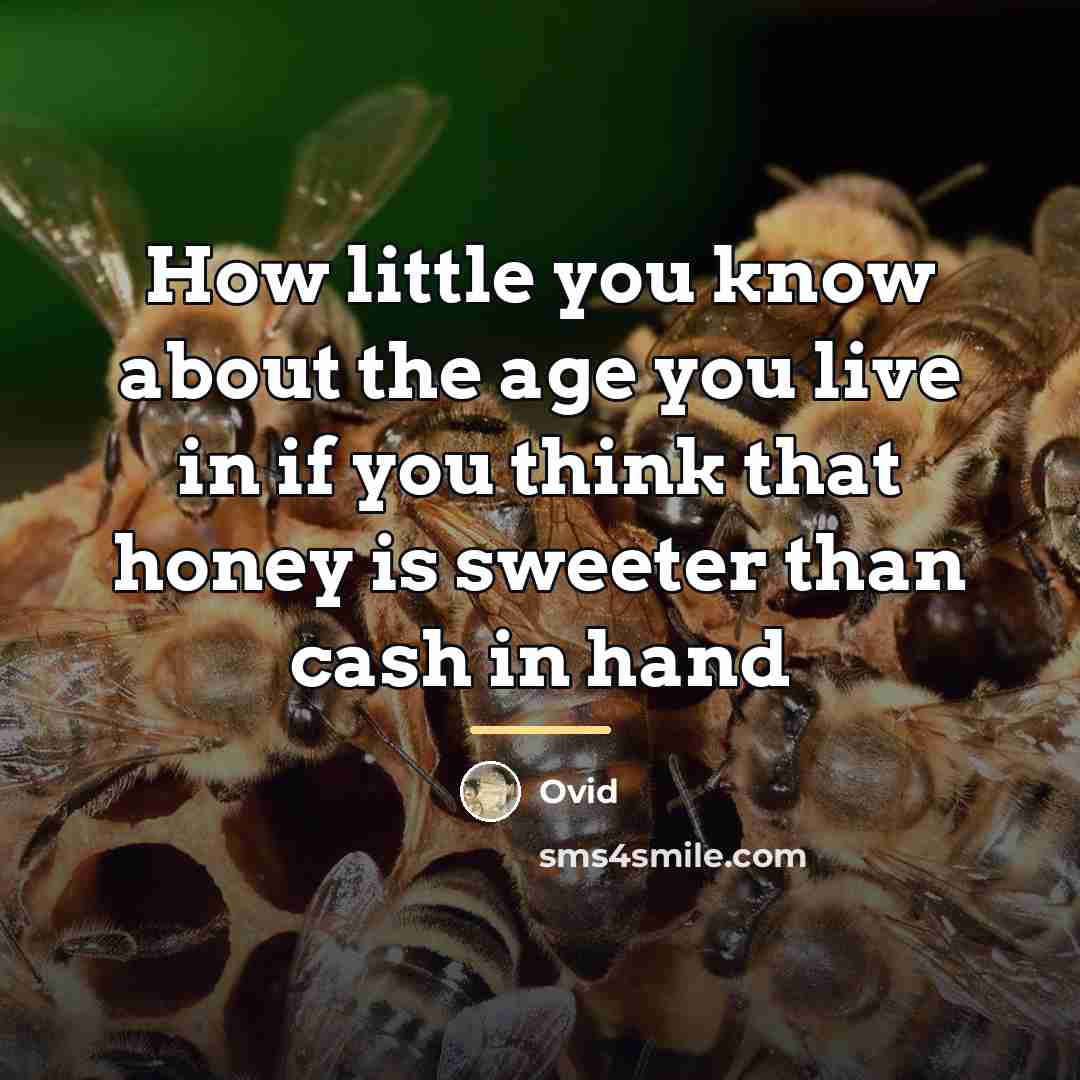 “How little you know about the age you live in…” quote by Ovid