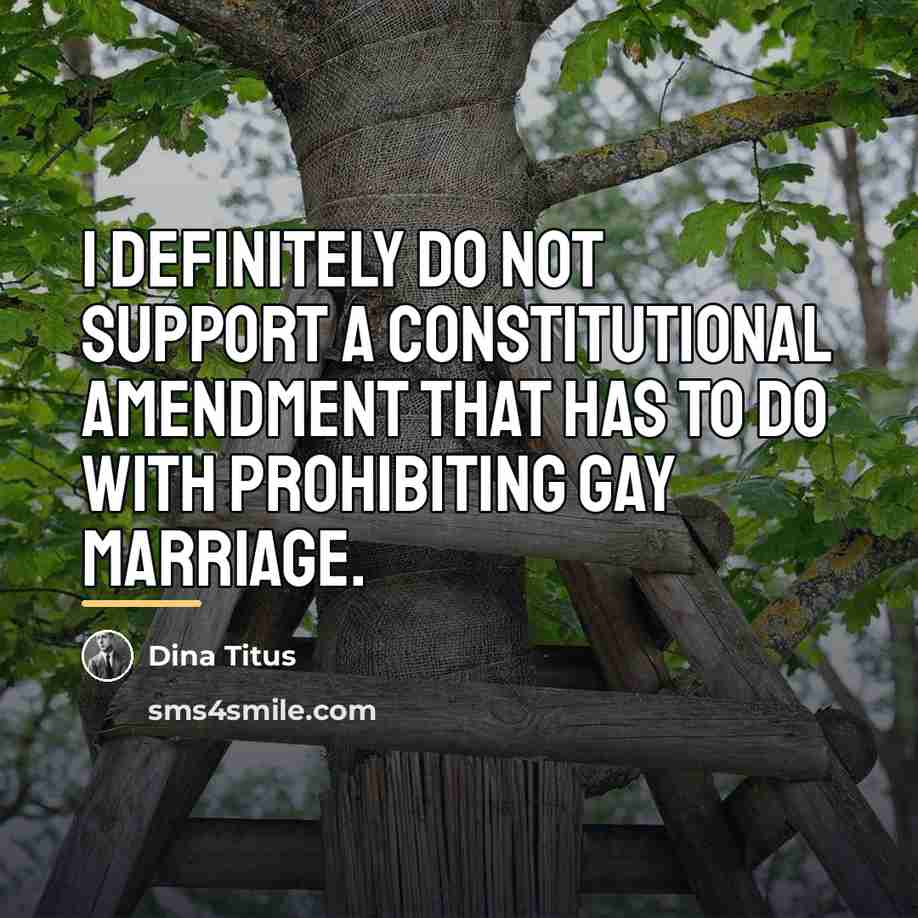 “I definitely do not support a constitutional amendment that has…” quote by Dina Titus