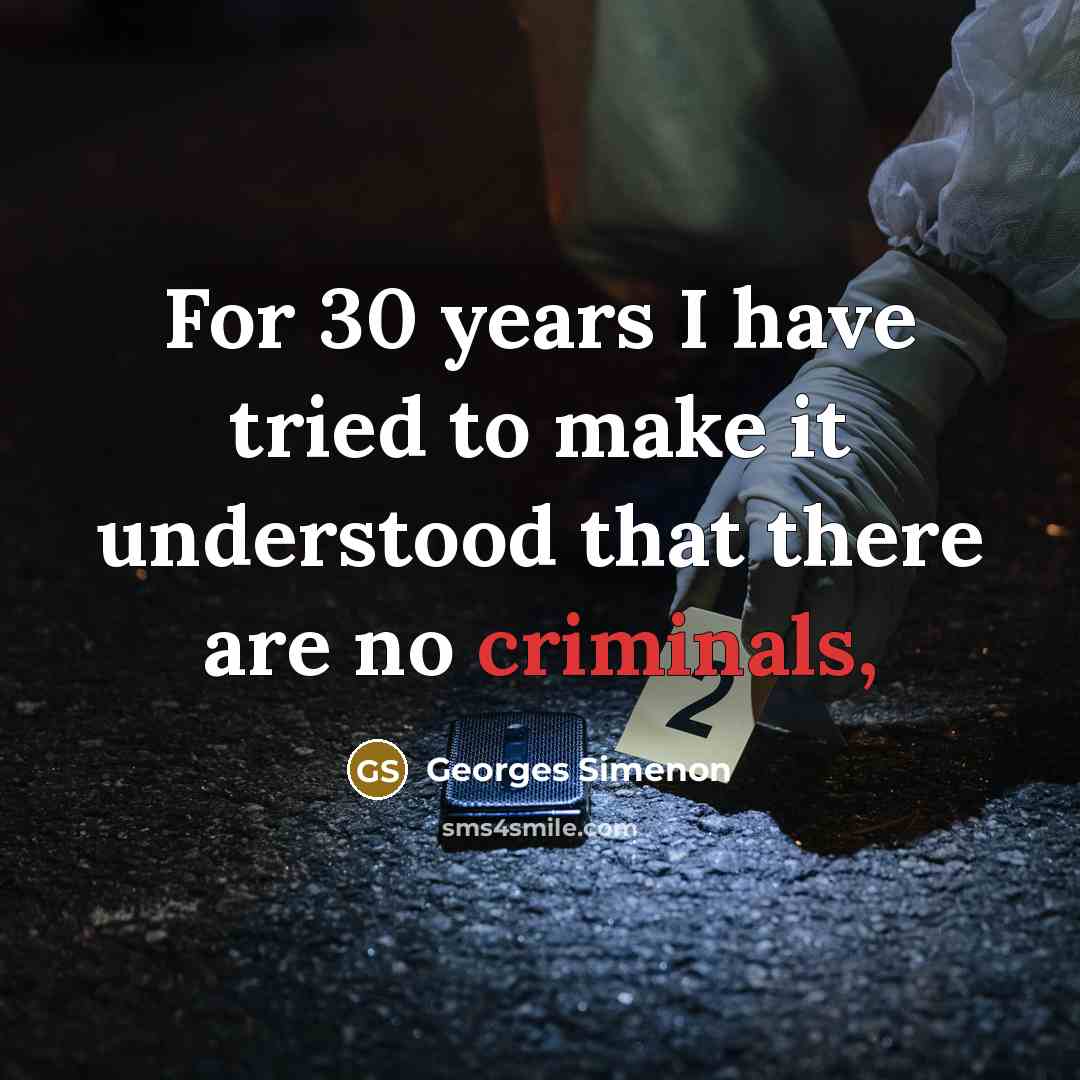 “For 30 years I have tried to make it understood…” quote by Georges Simenon