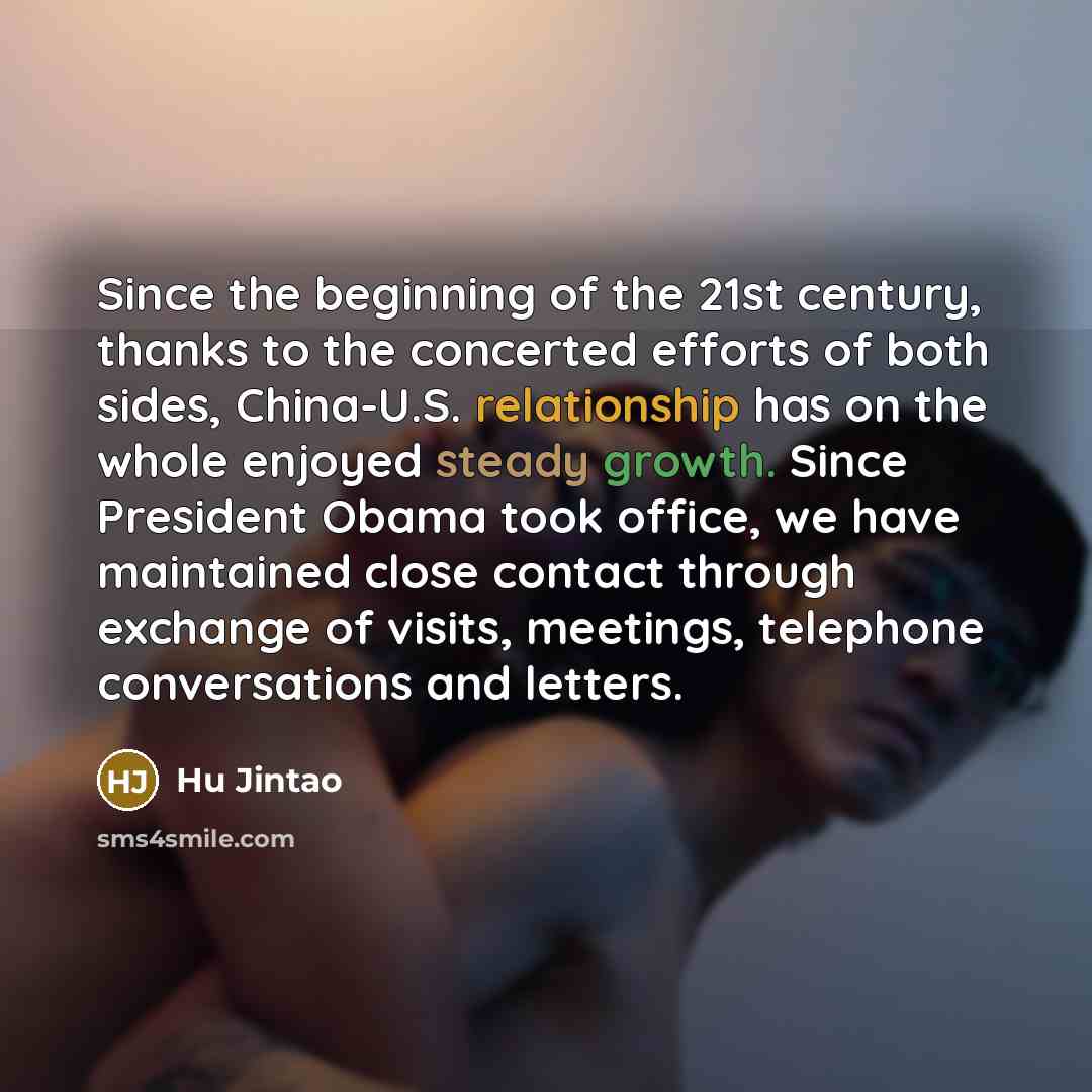 “Since the beginning of the 21st century, thanks to the…” quote by Hu Jintao
