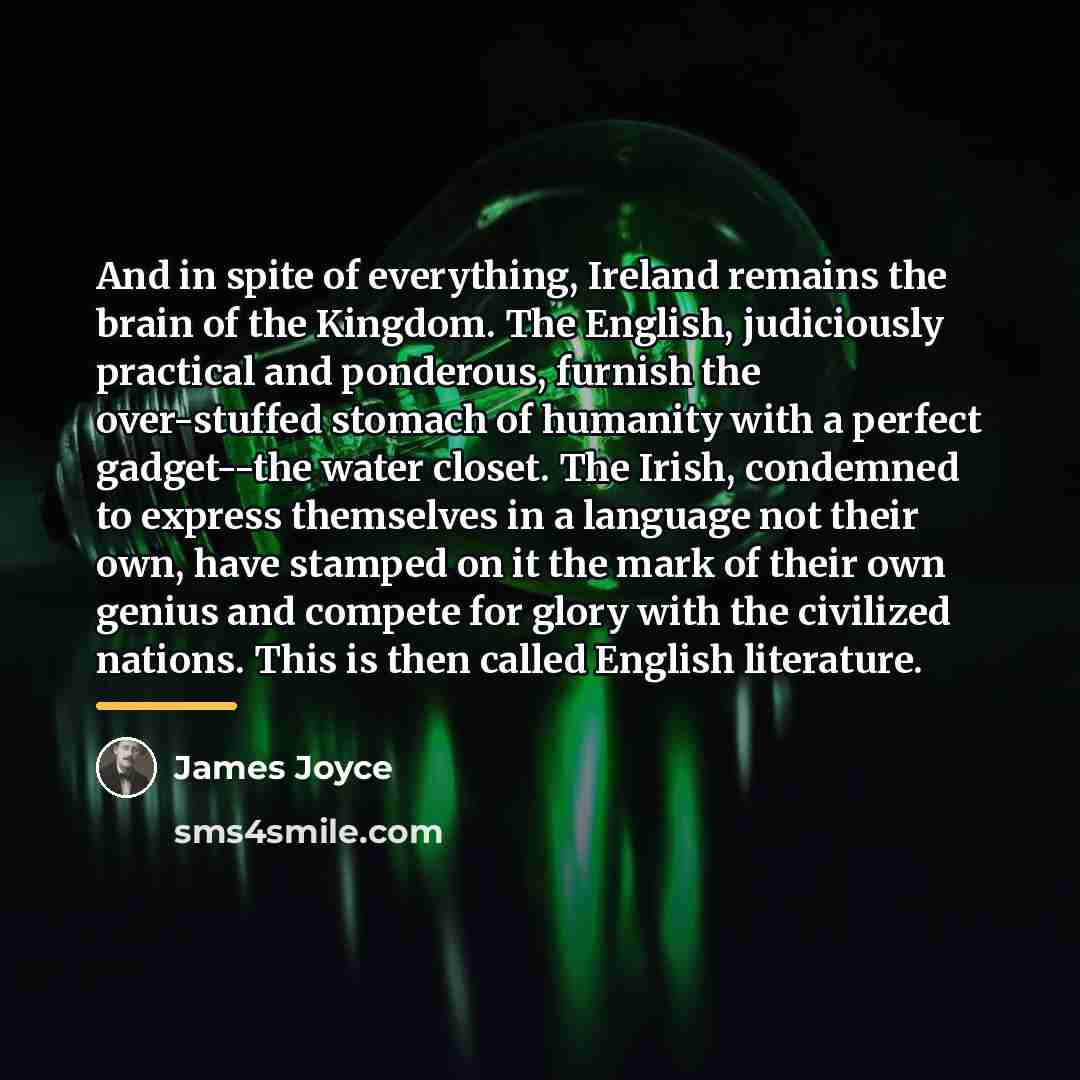 “And in spite of everything, Ireland remains the brain of…” quote by James Joyce