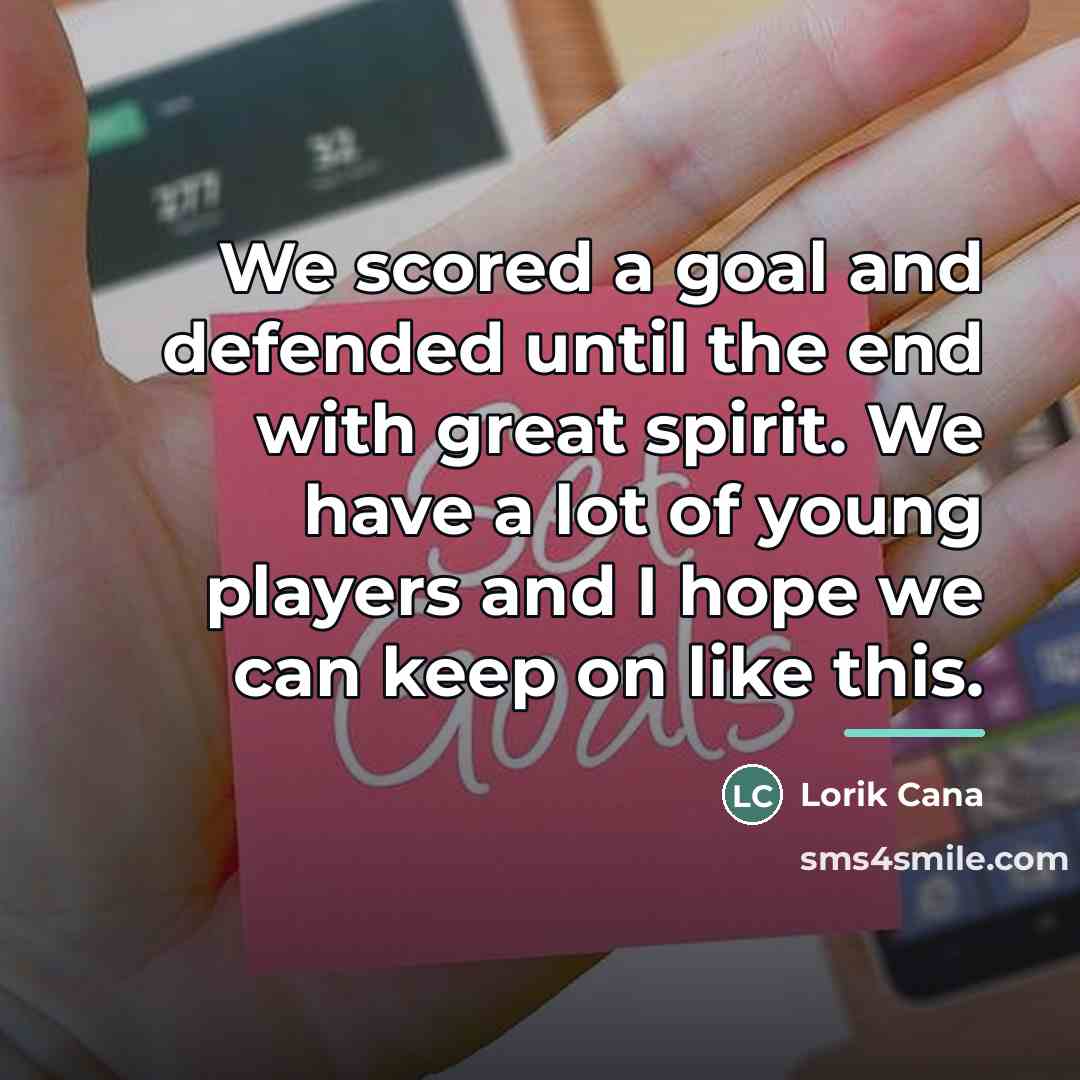 “We scored a goal and defended until the end with…” quote by Lorik Cana