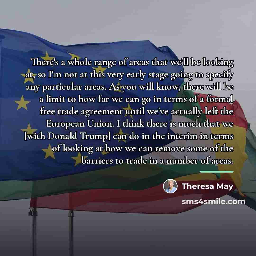 “There's a whole range of areas that we'll be looking…” quote by Theresa May