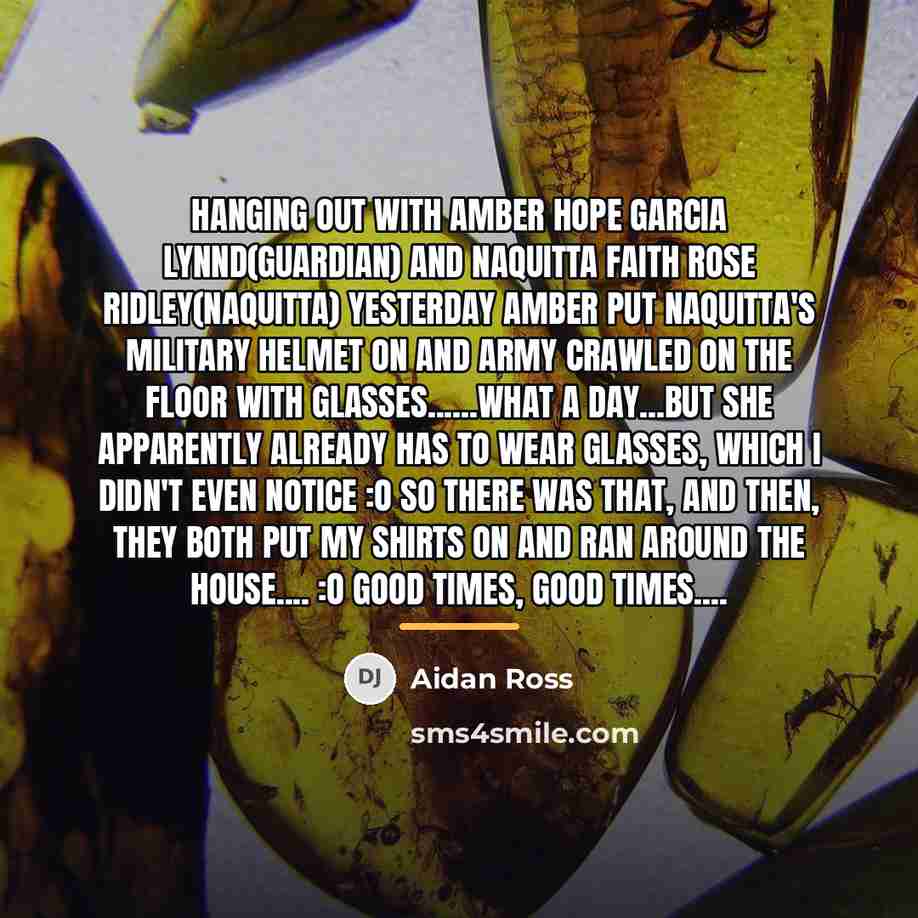 “Hanging out with Amber Hope Garcia Lynnd(Guardian) and Naquitta Faith…” quote by Aidan Ross