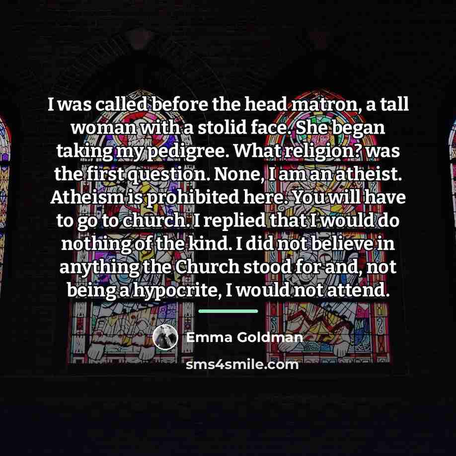 “I was called before the head matron, a tall woman…” quote by Emma Goldman