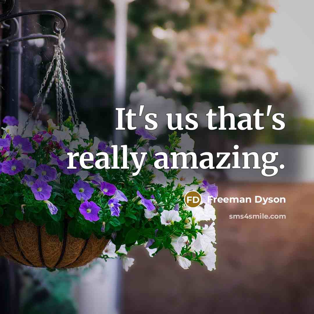 “It's us that's really amazing.” quote by Freeman Dyson