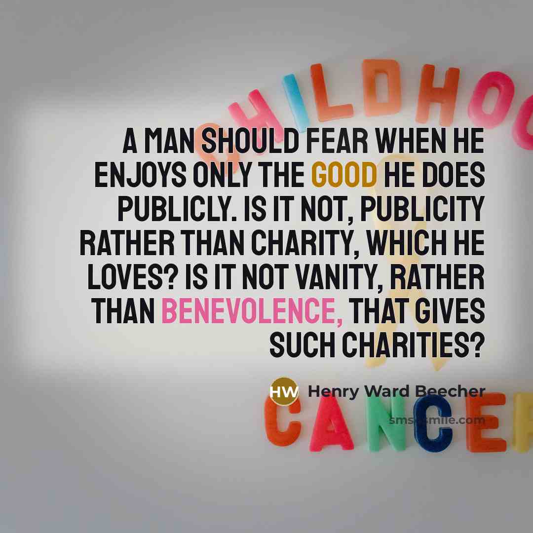 “A man should fear when he enjoys only the good…” quote by Henry Ward Beecher
