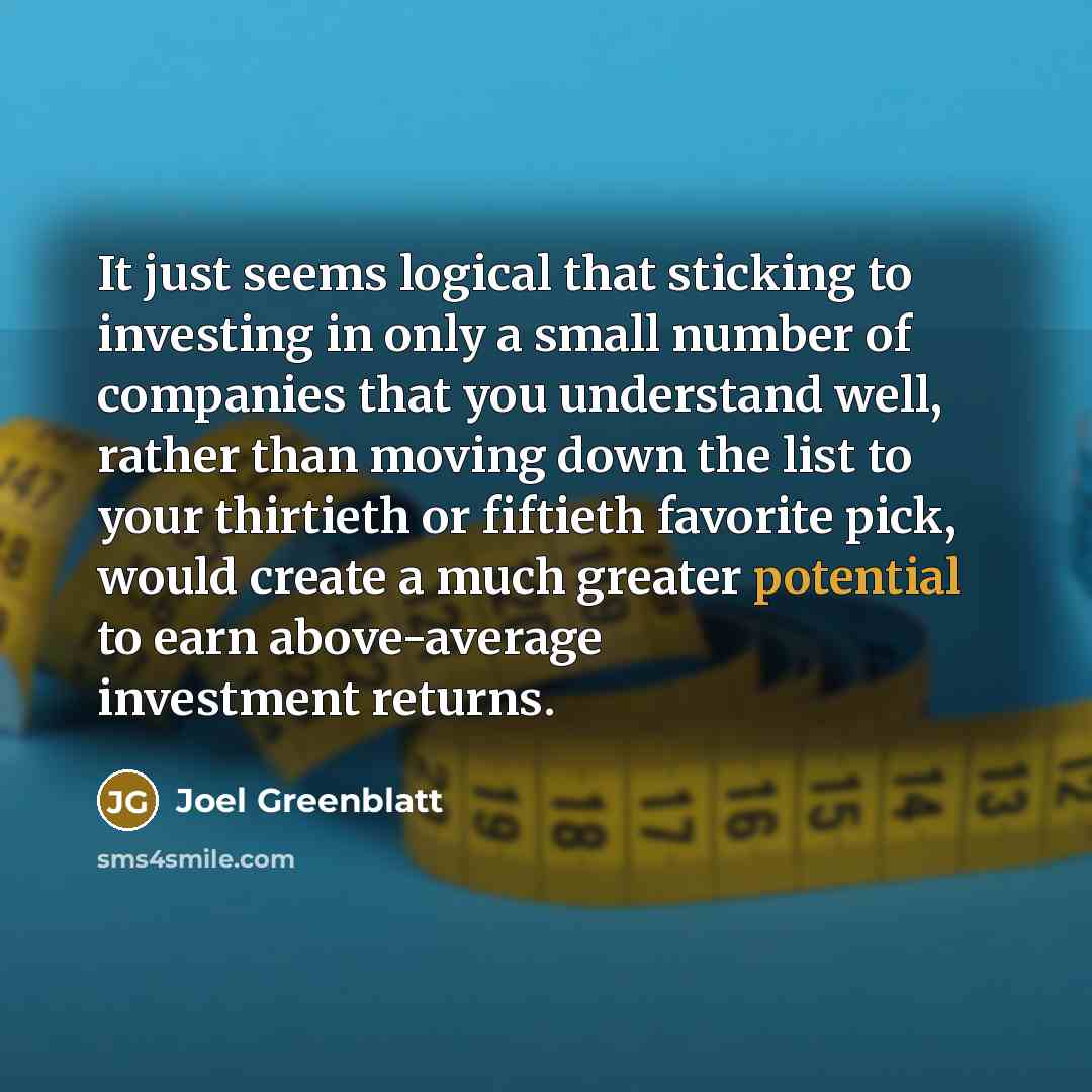 “It just seems logical that sticking to investing in only…” quote by Joel Greenblatt