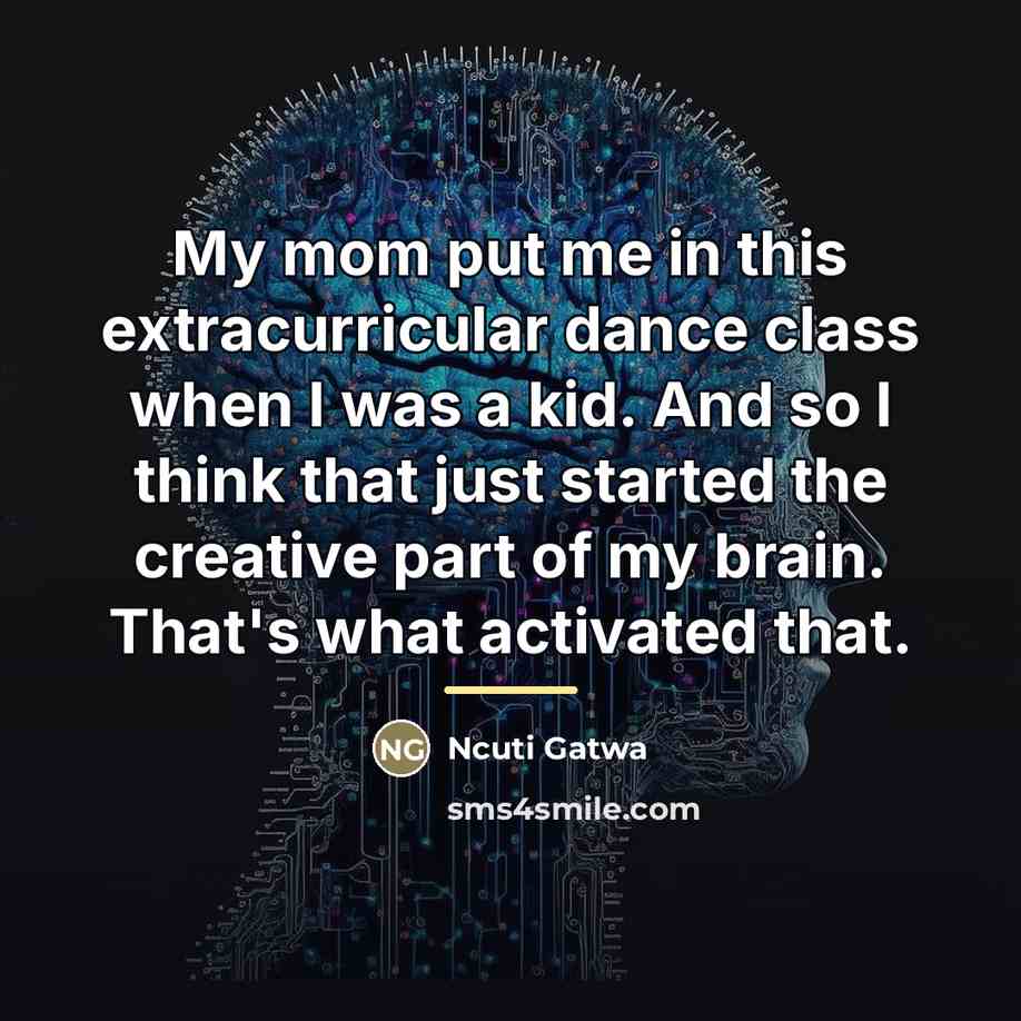 “My mom put me in this extracurricular dance class when…” quote by Ncuti Gatwa