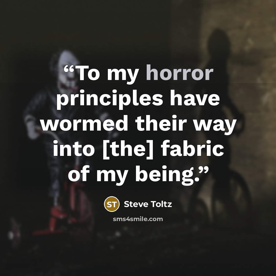 “To my horror principles have wormed their way into [the] fabric of my being.” quote by Steve Toltz