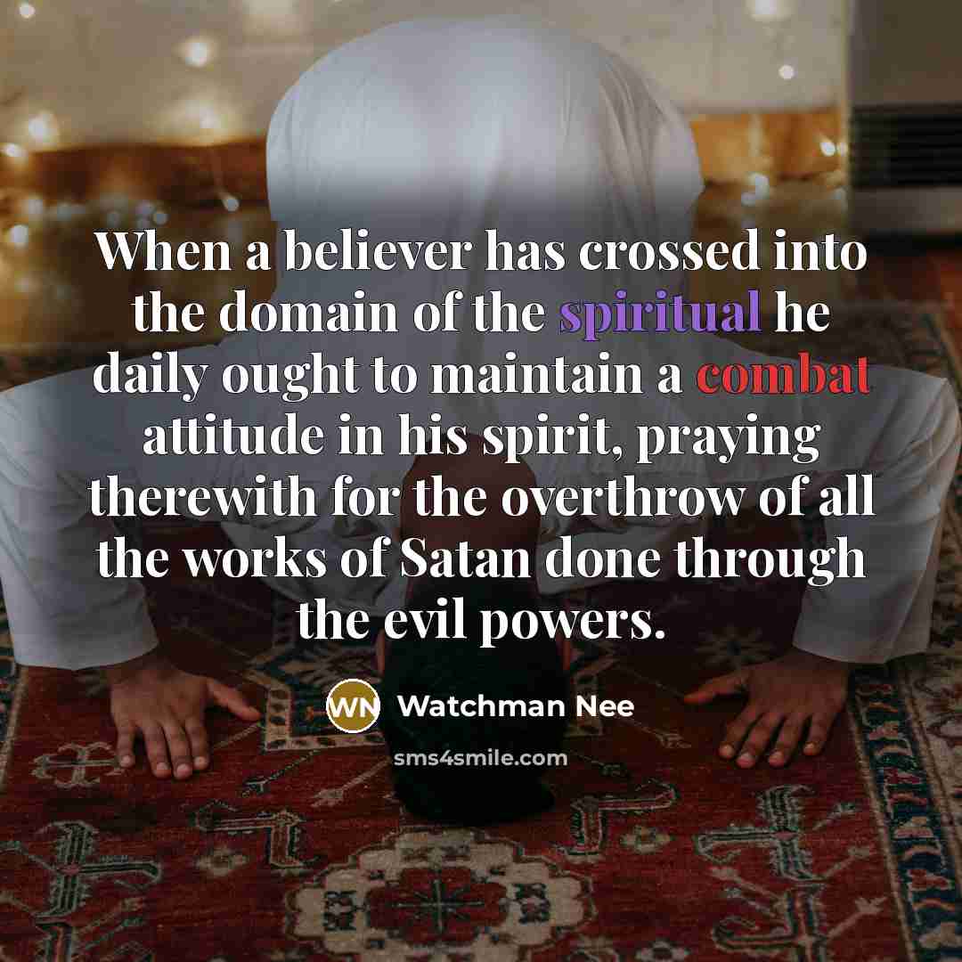 “When a believer has crossed into the domain of the…” quote by Watchman Nee