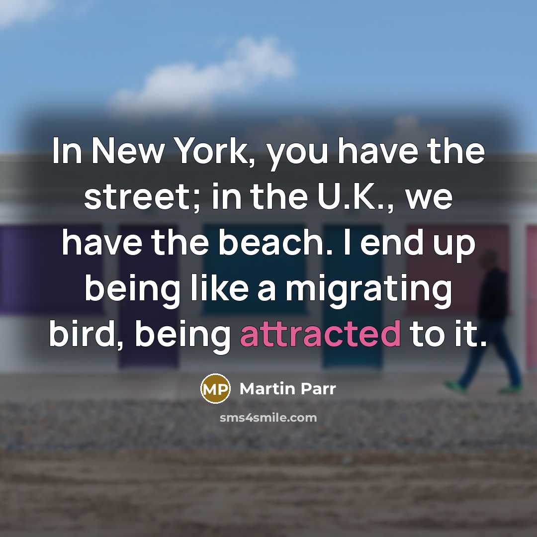 “In New York, you have the street; in the U.K.,…” quote by Martin Parr