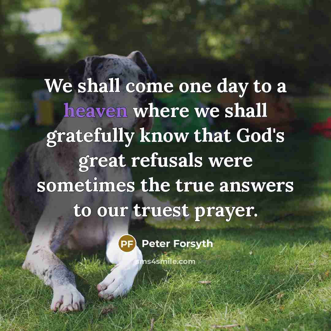 “We shall come one day to a heaven where we…” quote by Peter Forsyth
