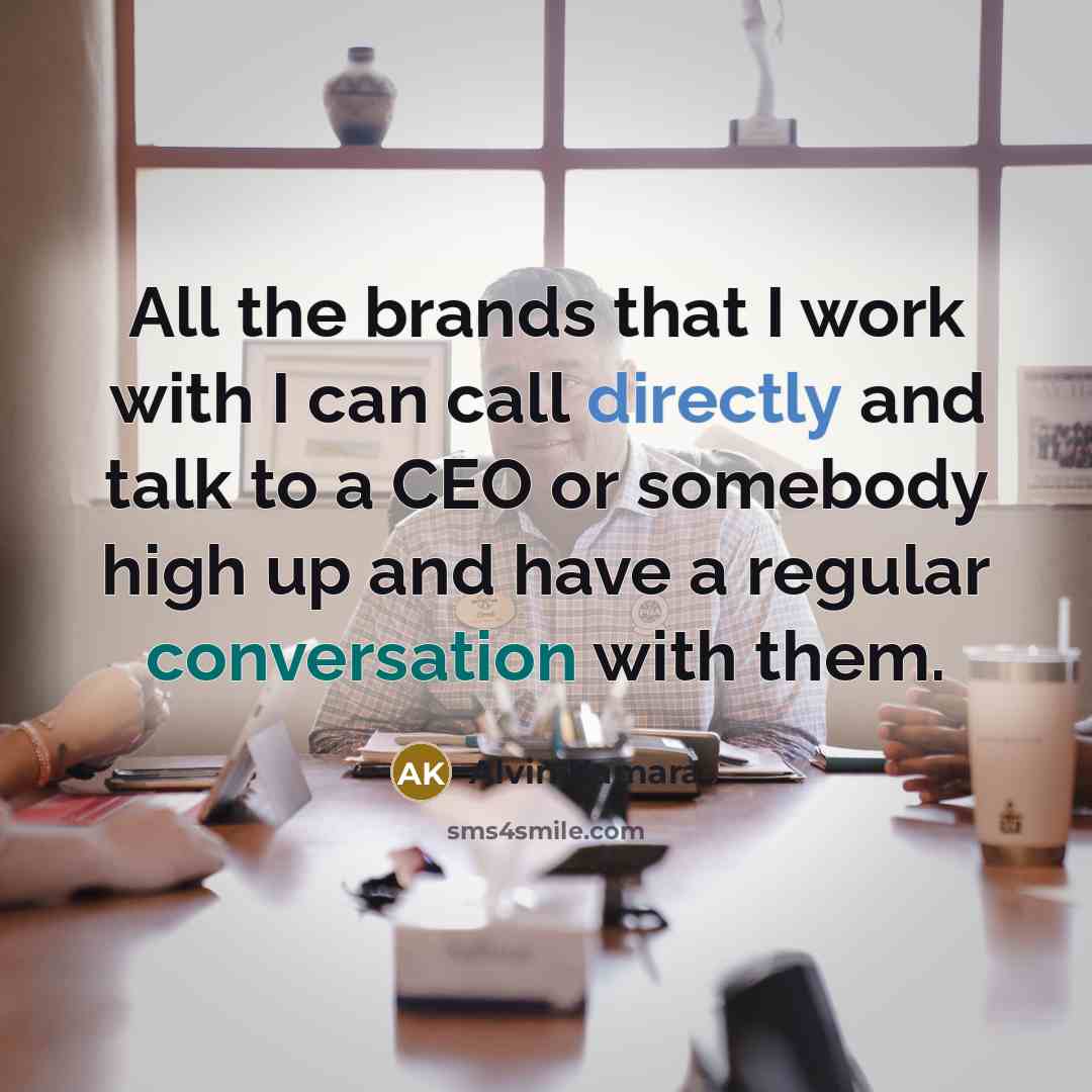 “All the brands that I work with I can call directly and talk to a CEO or somebody high up and have a regular conversation with them.” quote by Alvin Kamara