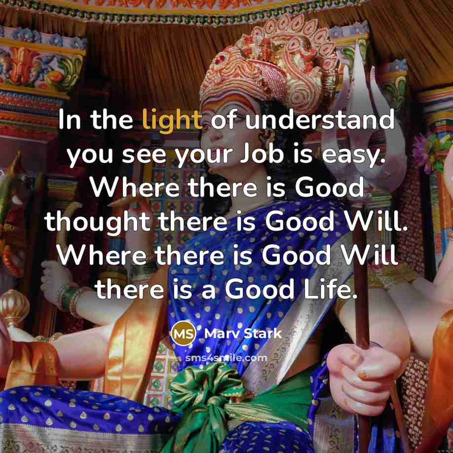 “In the light of understand you see your Job is…” quote by Marv Stark