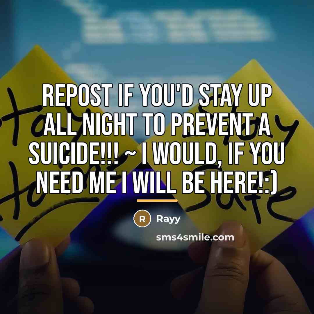 “Repost if you'd stay up all night to prevent a…” quote by Rayy