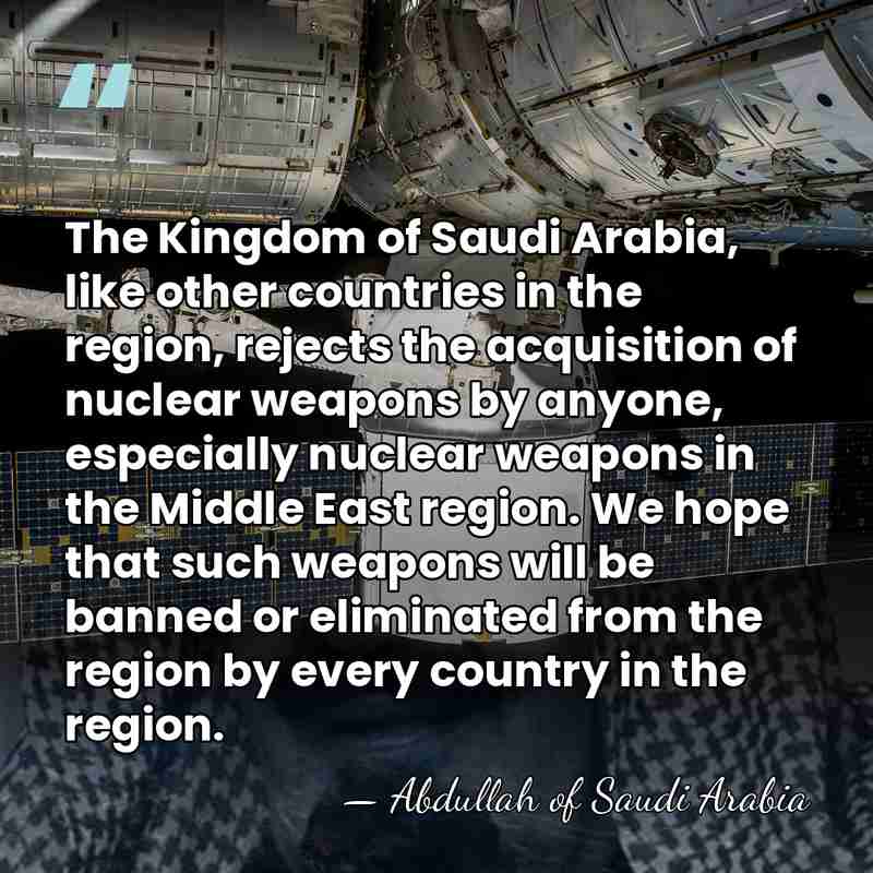The Kingdom of Saudi Arabia, like other countries in the region, rejects&hellip; - Abdullah of Saudi Arabia