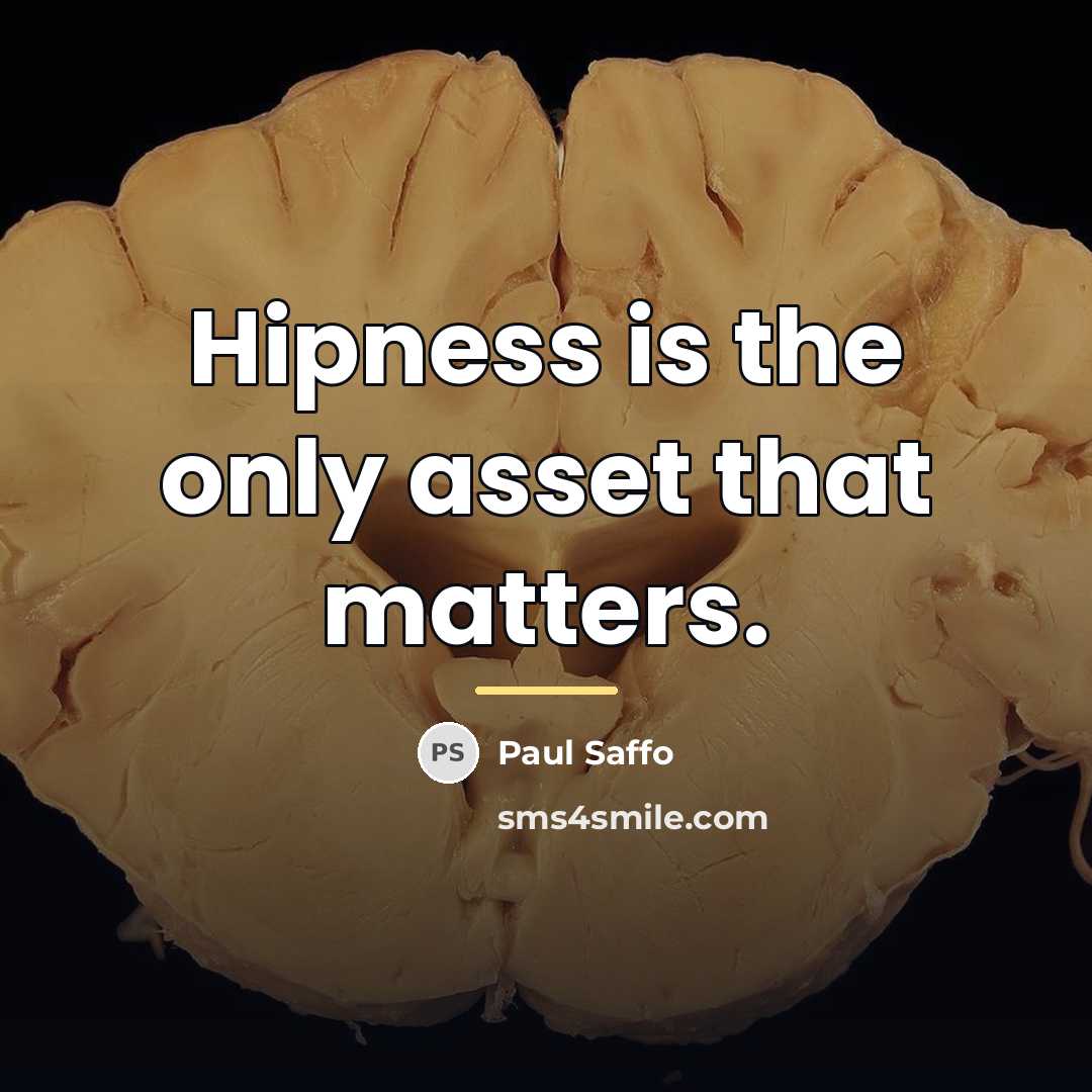 “Hipness is the only asset that matters.…” quote by Paul Saffo