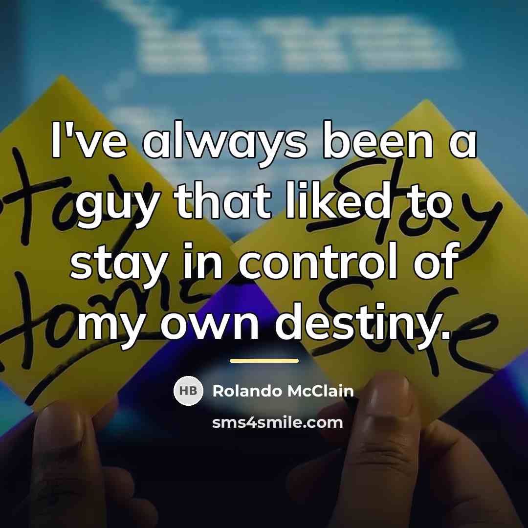 “I've always been a guy that liked to stay in…” quote by Rolando McClain
