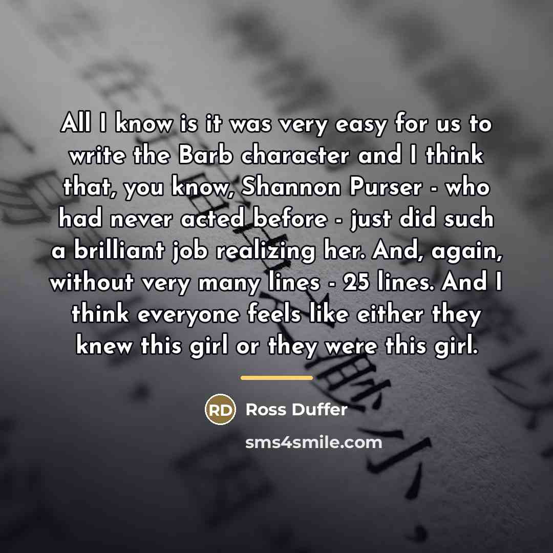 “All I know is it was very easy for us…” quote by Ross Duffer