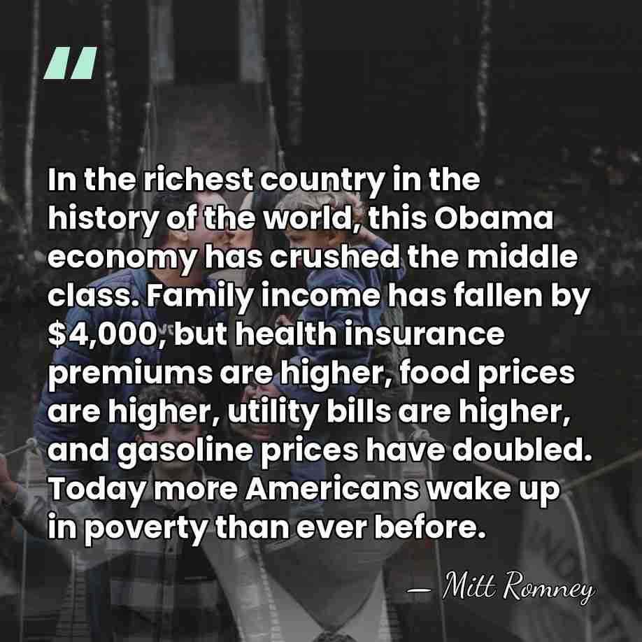 In the richest country in the history of the world, this Obama&hellip; - Mitt Romney