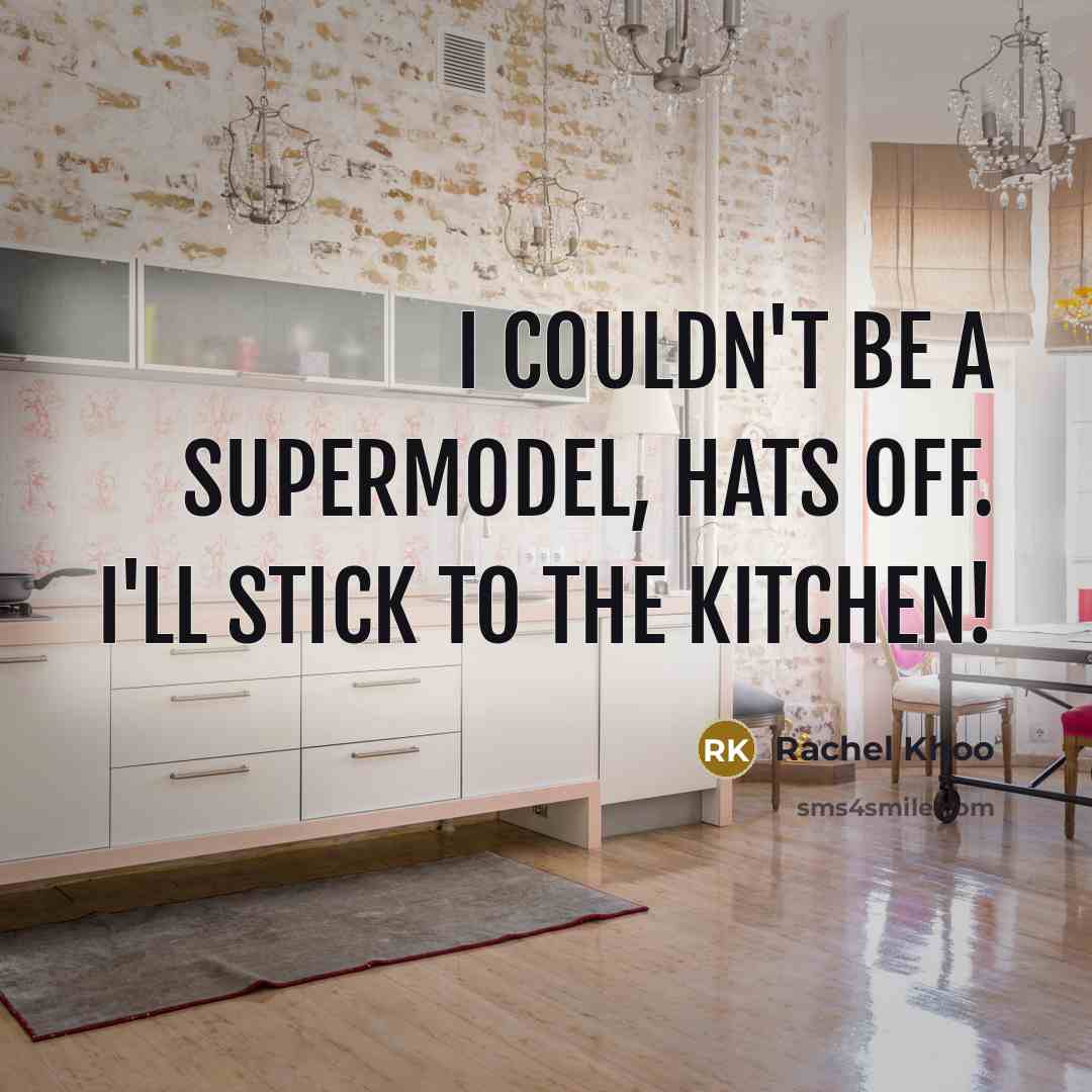 “I couldn't be a supermodel, hats off. I'll stick to…” quote by Rachel Khoo