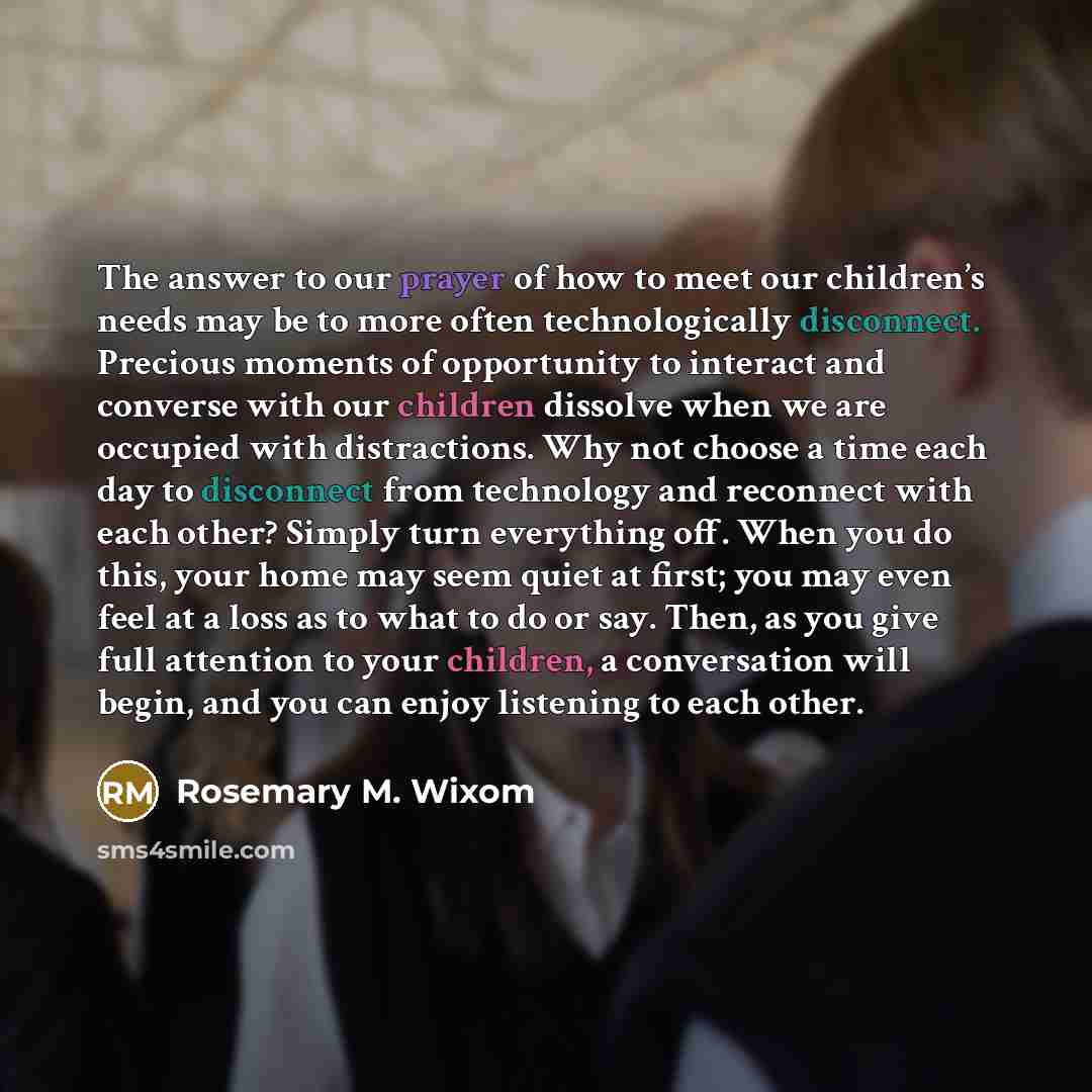 “The answer to our prayer of how to meet our…” quote by Rosemary M. Wixom