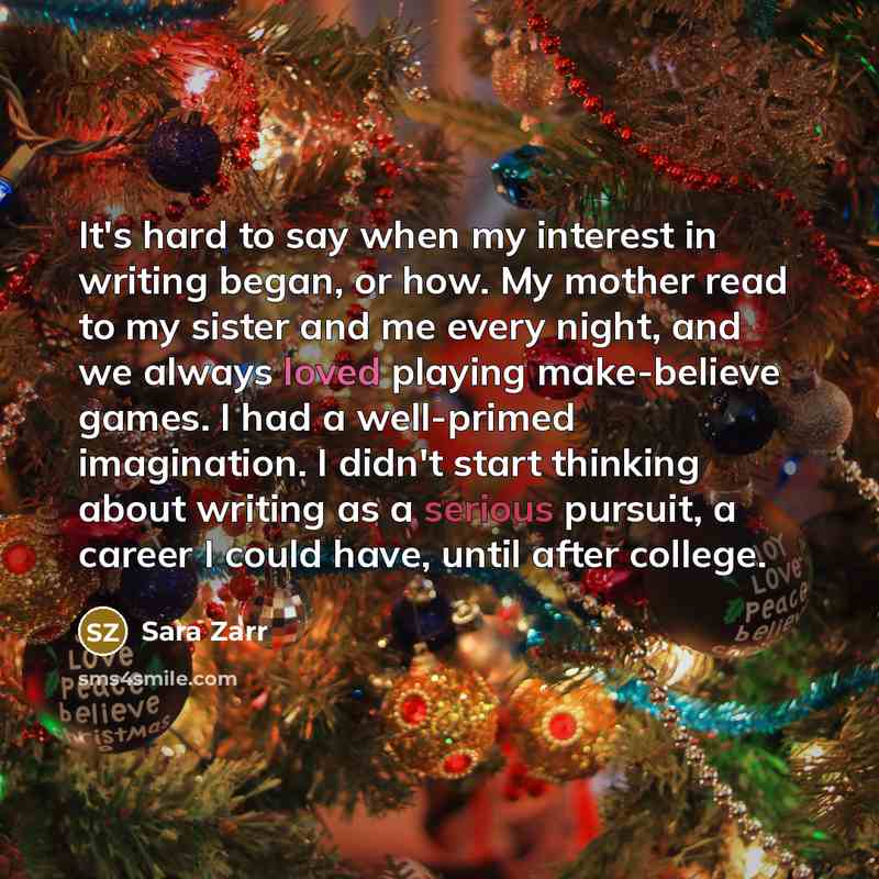 “It's hard to say when my interest in writing began,…” quote by Sara Zarr