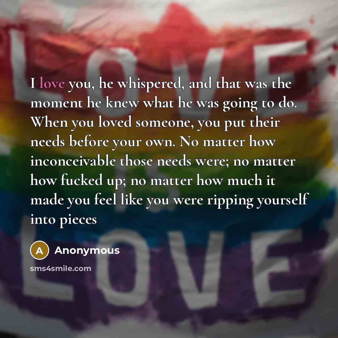 “I love you, he whispered, and that was the moment…” quote by Anonymous