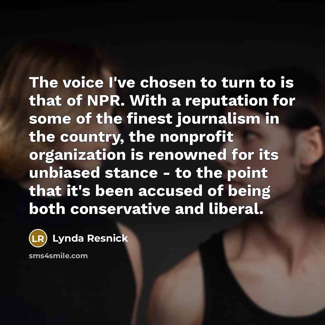 “The voice I've chosen to turn to is that of…” quote by Lynda Resnick