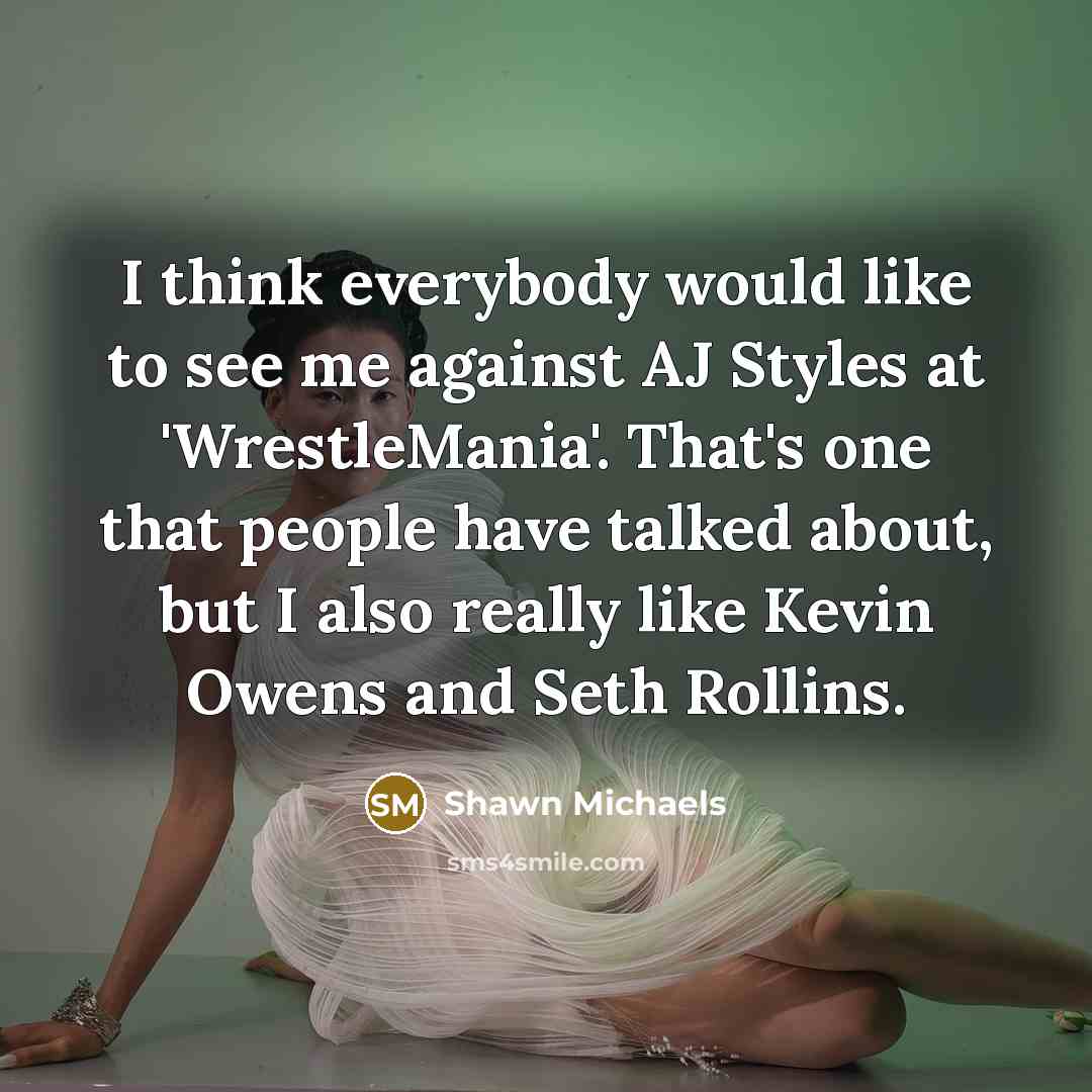 “I think everybody would like to see me against AJ…” quote by Shawn Michaels