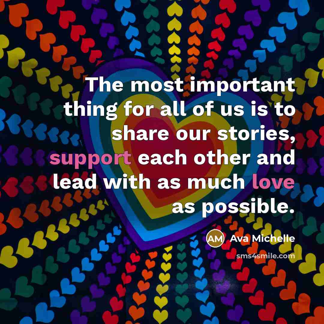 “The most important thing for all of us is to…” quote by Ava Michelle