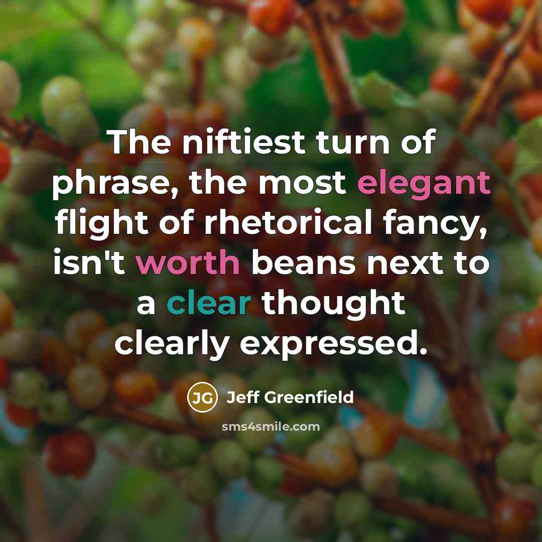 “The niftiest turn of phrase, the most elegant flight of…” quote by Jeff Greenfield