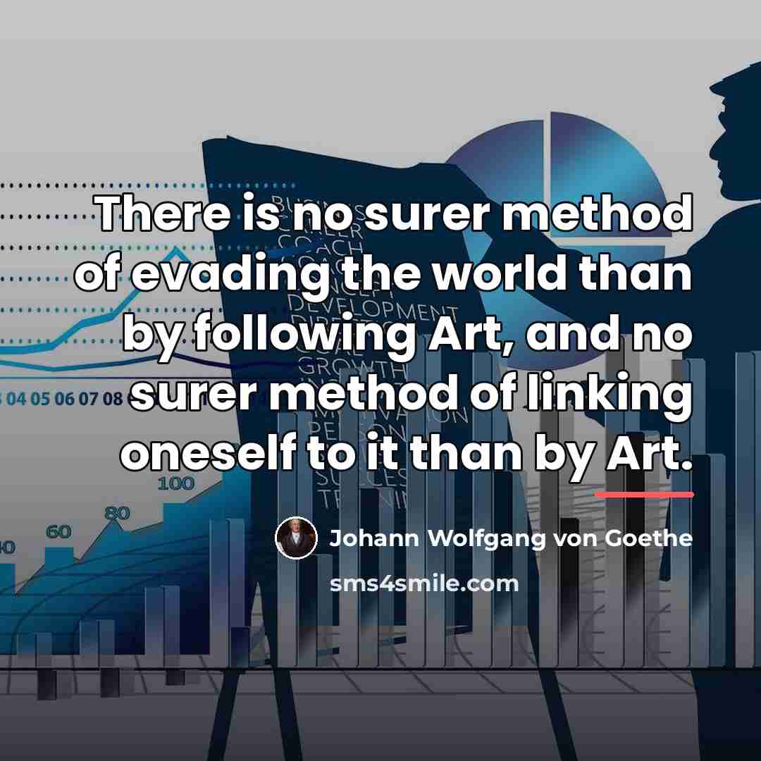 “There is no surer method of evading the world than…” quote by Johann Wolfgang von Goethe