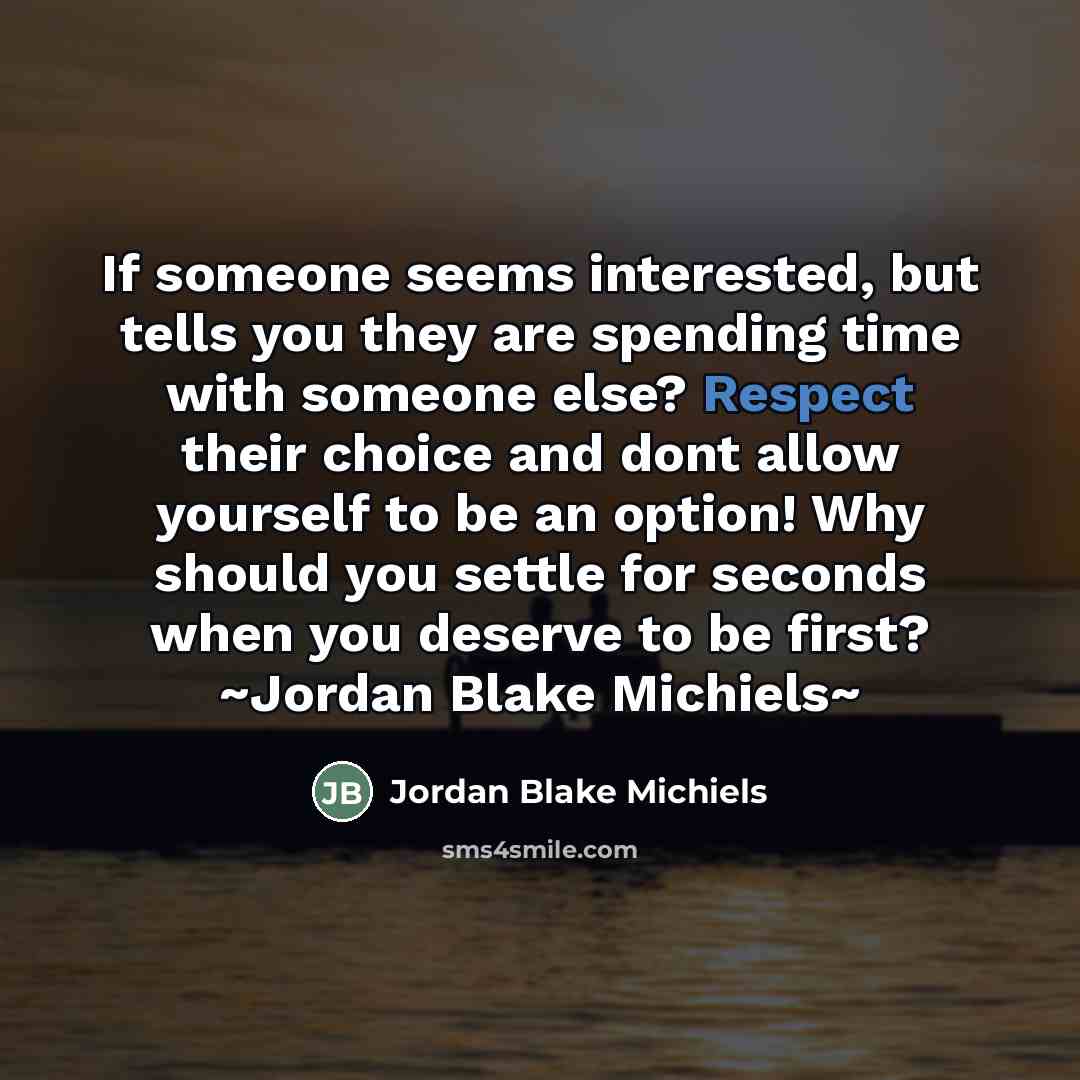 “If someone seems interested, but tells you they are spending…” quote by Jordan Blake Michiels