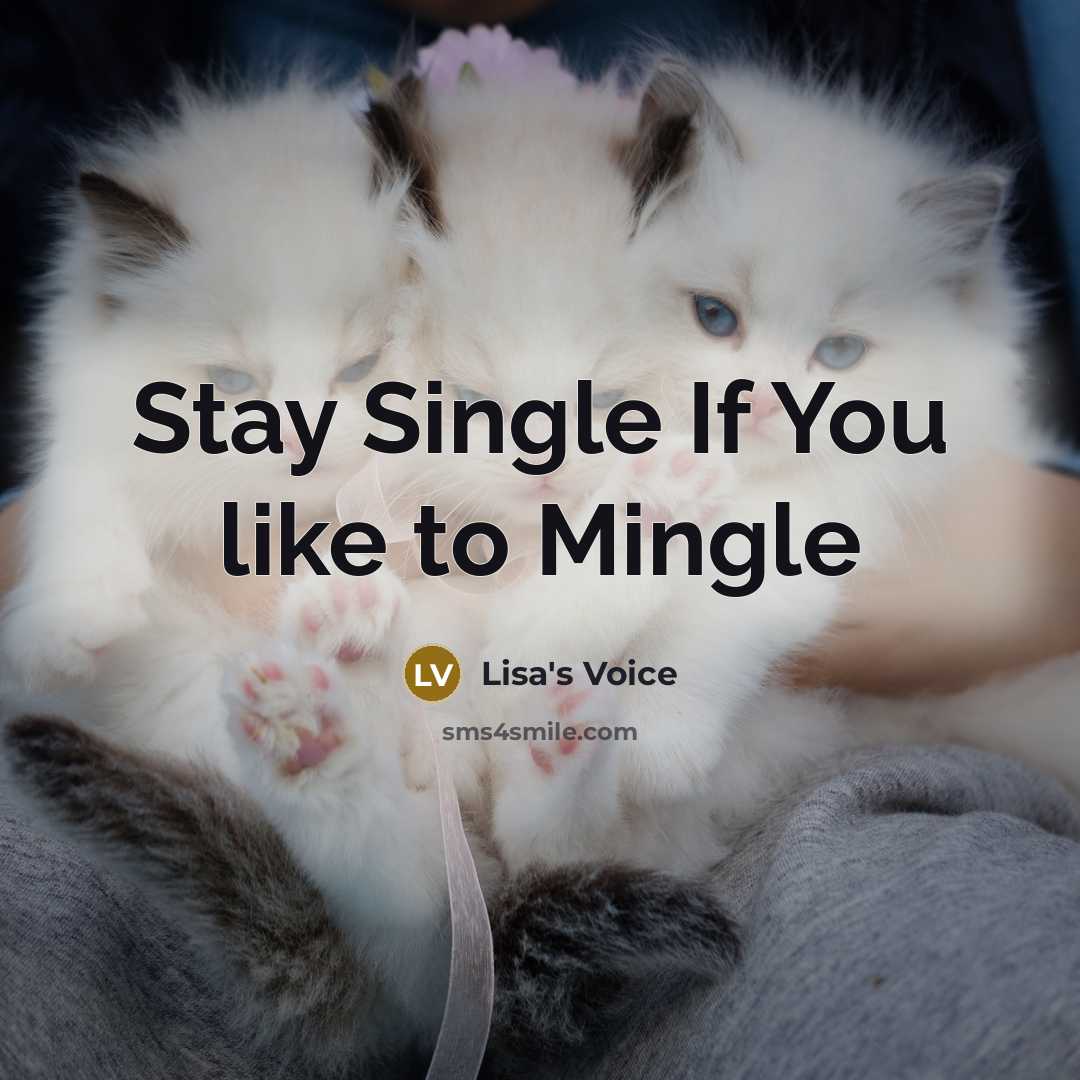 “Stay Single If You like to Mingle…” quote by Lisa's Voice