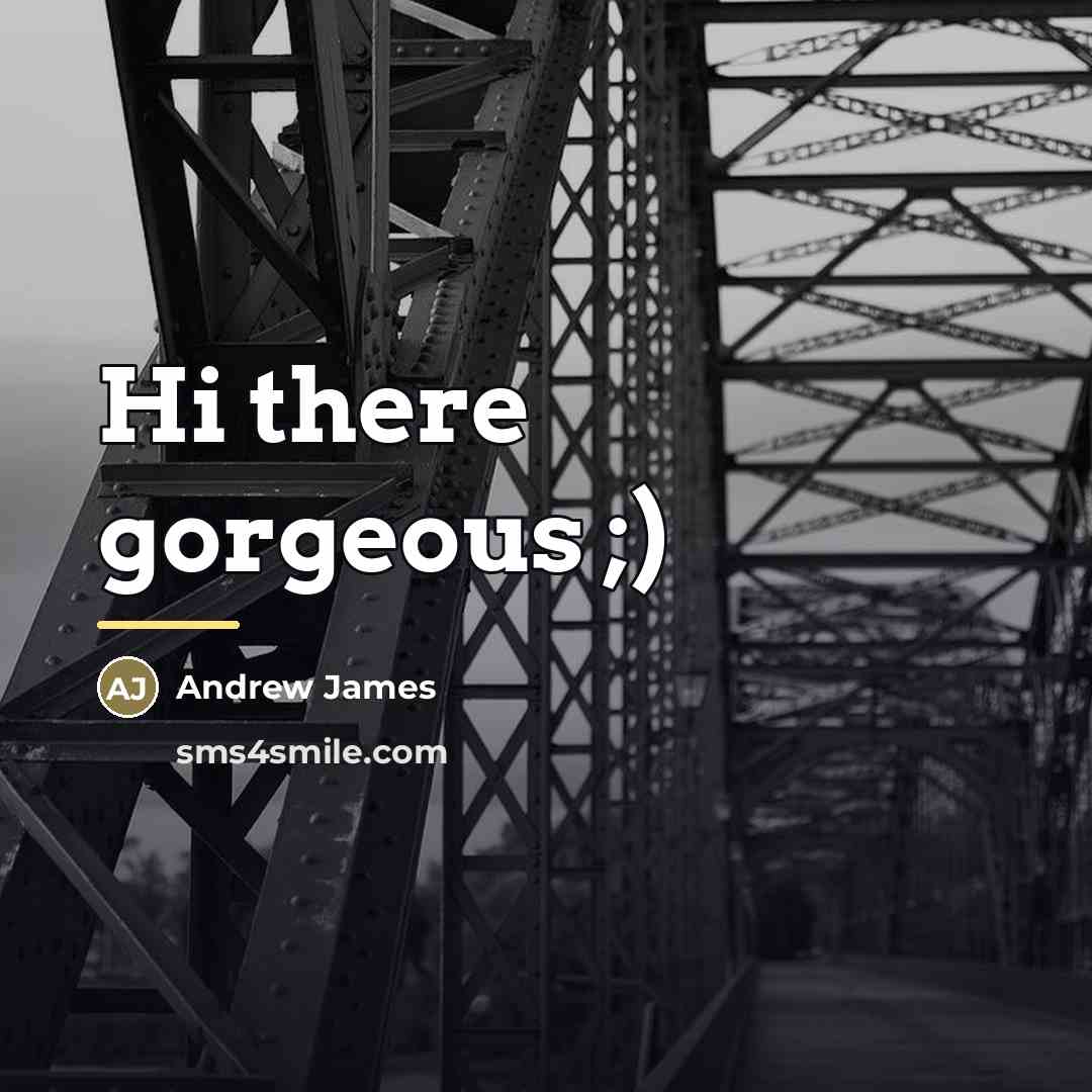 “Hi there gorgeous ;)…” quote by Andrew James