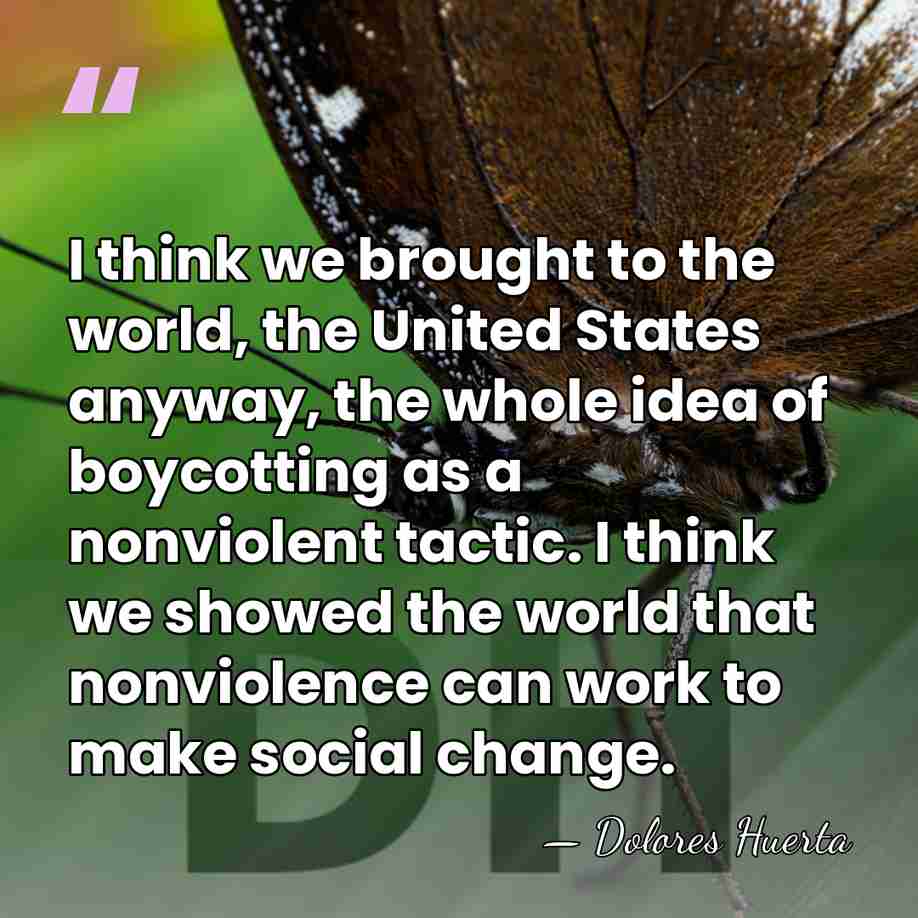 I think we brought to the world, the United States anyway, the&hellip; - Dolores Huerta