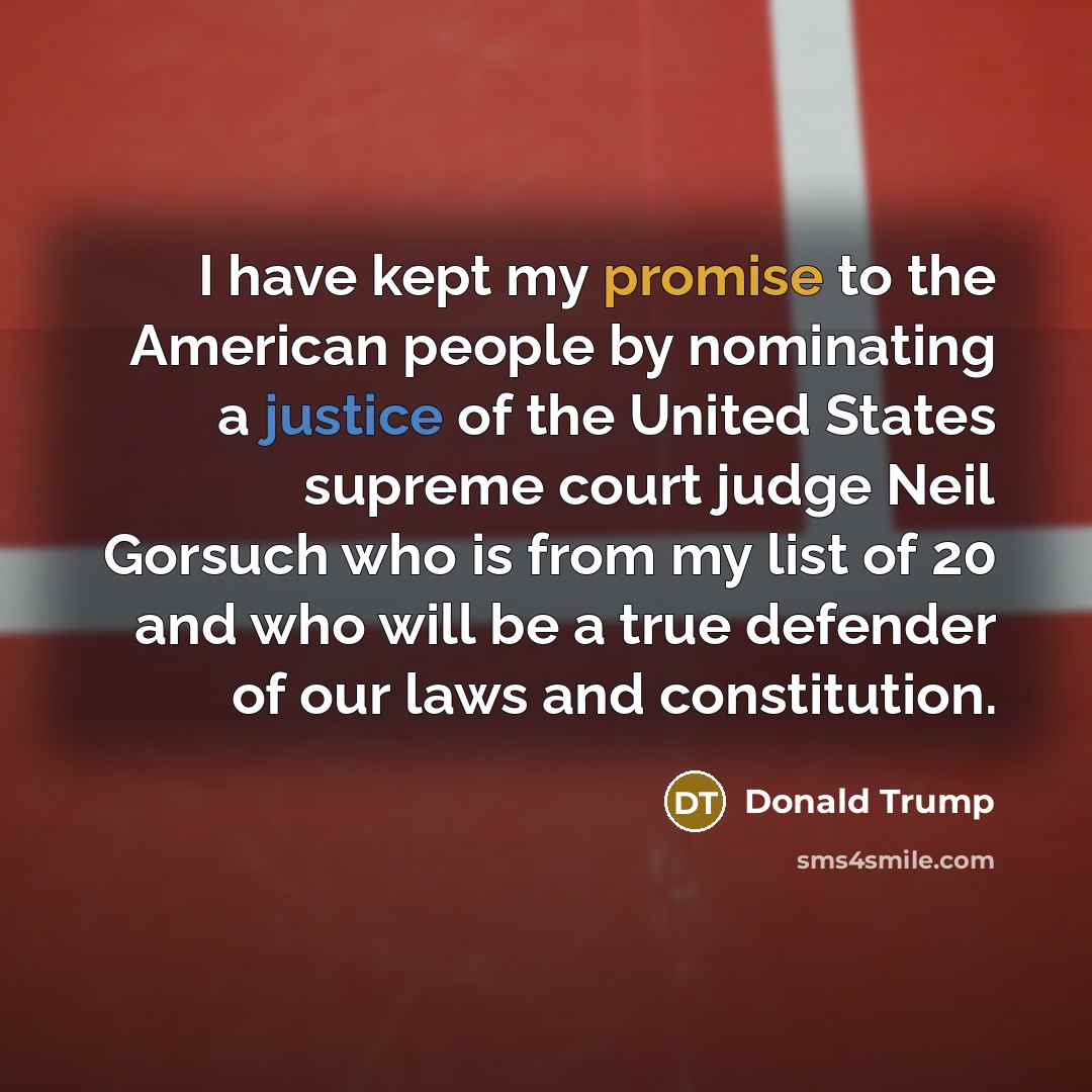 “I have kept my promise to the American people by…” quote by Donald Trump