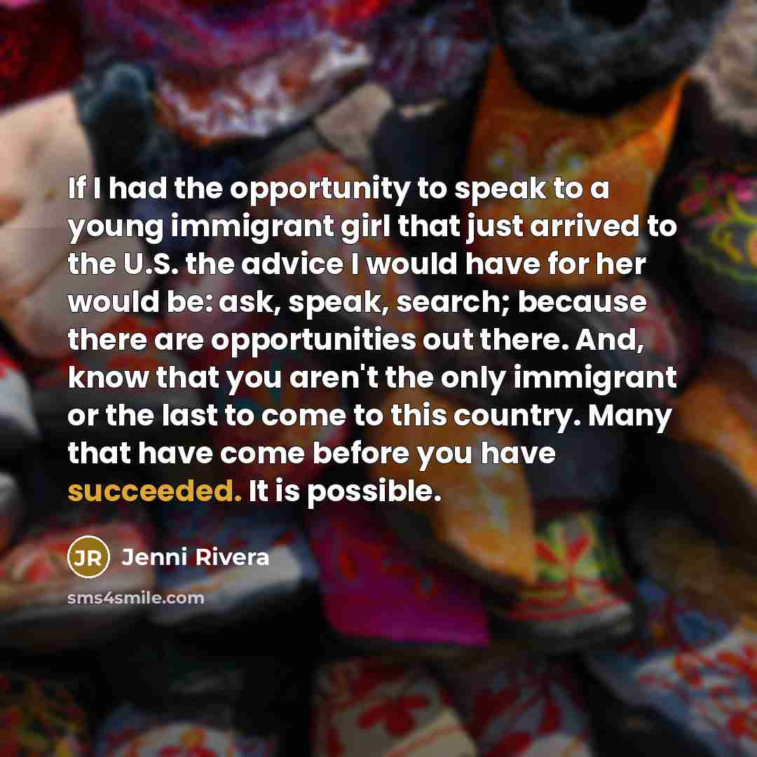“If I had the opportunity to speak to a young…” quote by Jenni Rivera