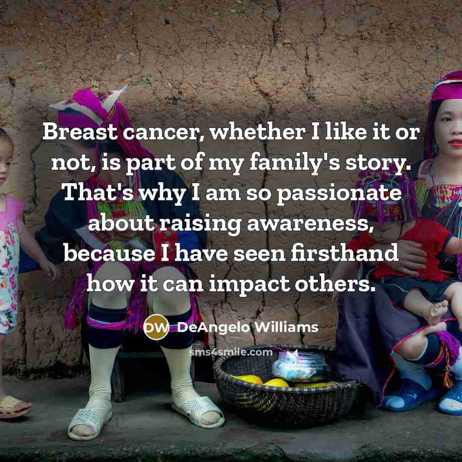 “Breast cancer, whether I like it or not, is part…” quote by DeAngelo Williams