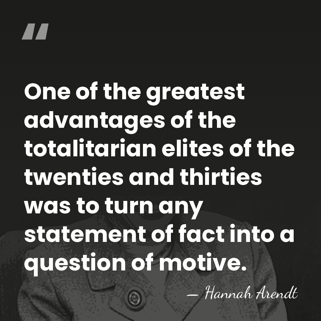 One of the greatest advantages of the totalitarian elites of the twenties&hellip; - Hannah Arendt