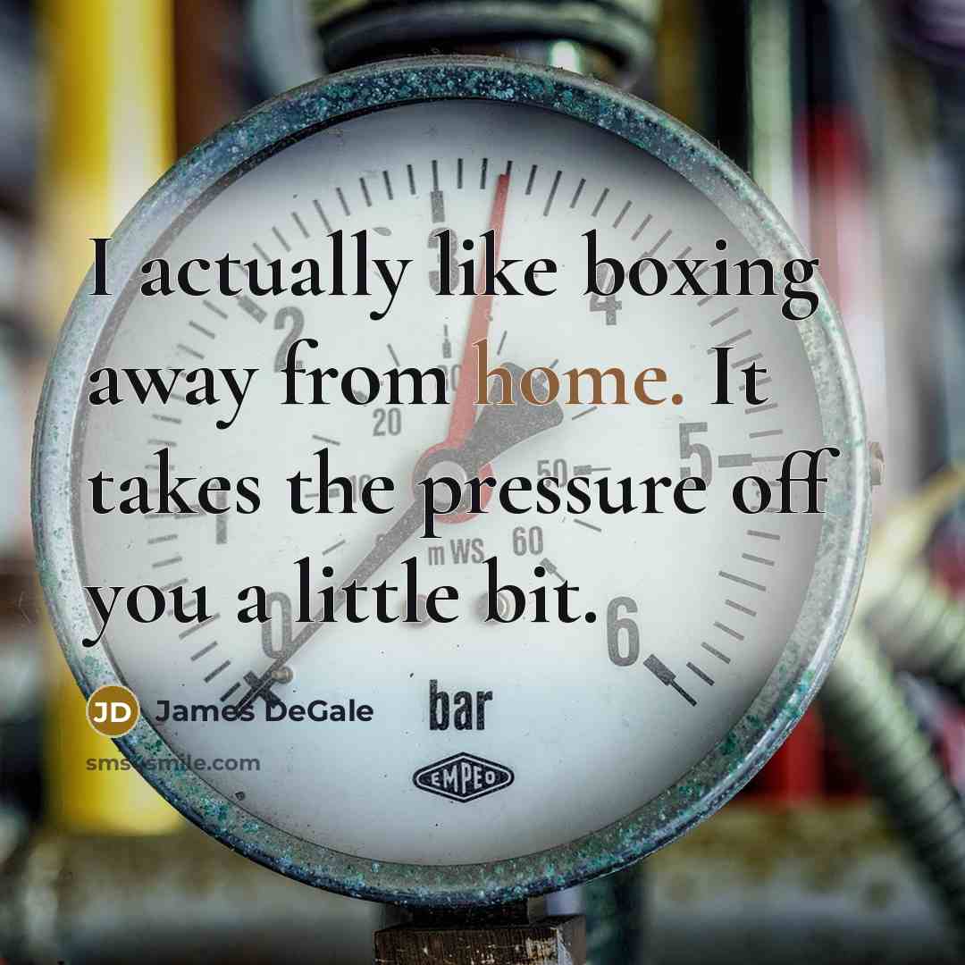 “I actually like boxing away from home. It takes the…” quote by James DeGale
