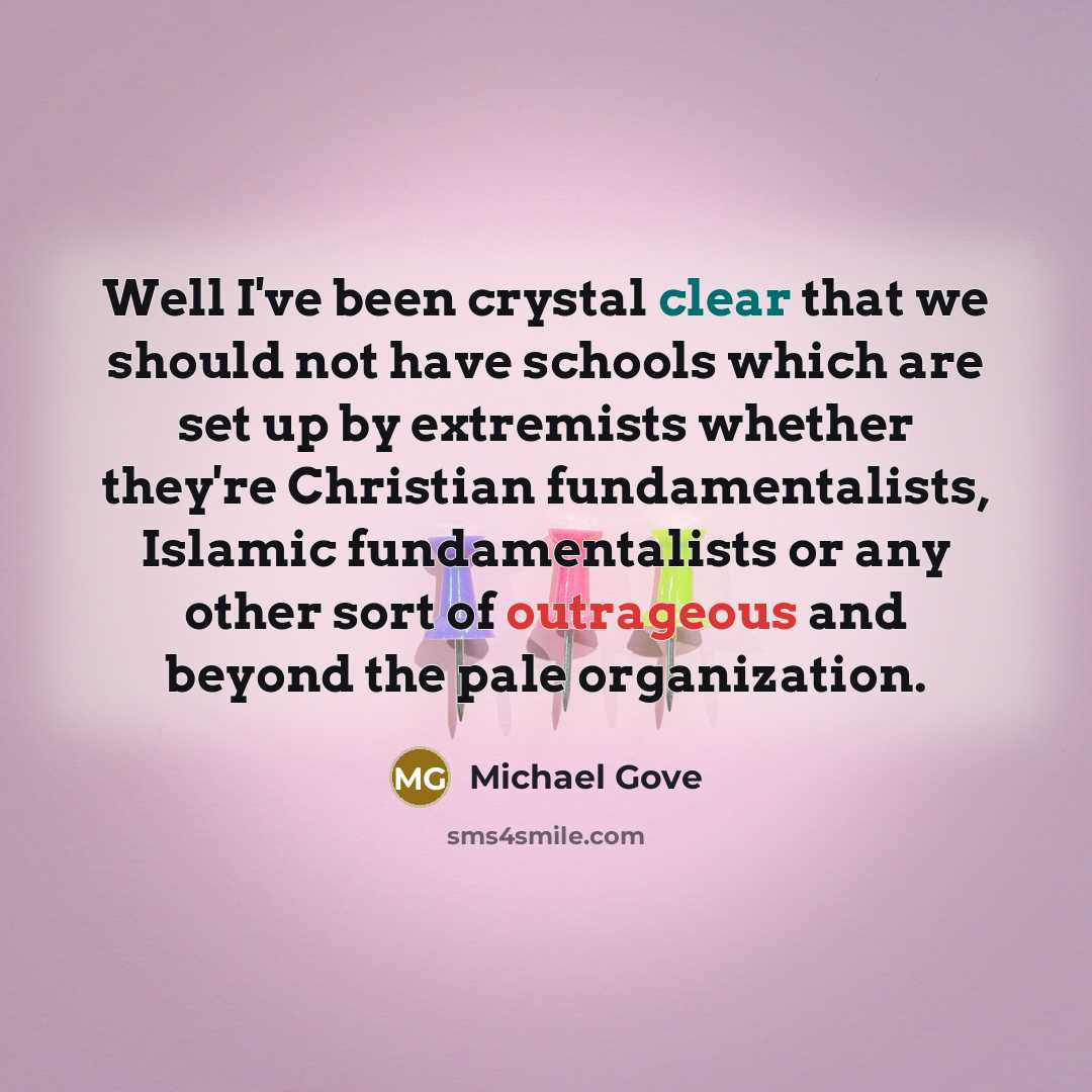 “Well I've been crystal clear that we should not have…” quote by Michael Gove