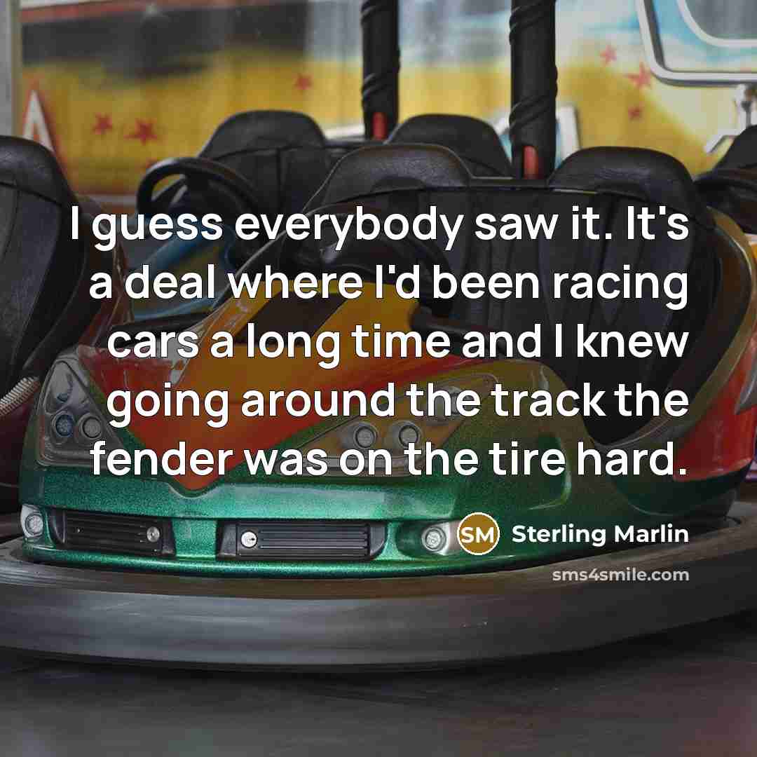 “I guess everybody saw it. It's a deal where I'd…” quote by Sterling Marlin