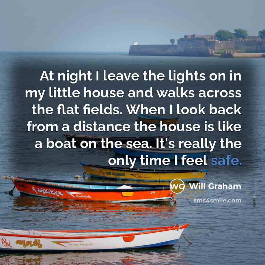 “At night I leave the lights on in my little…” quote by Will Graham